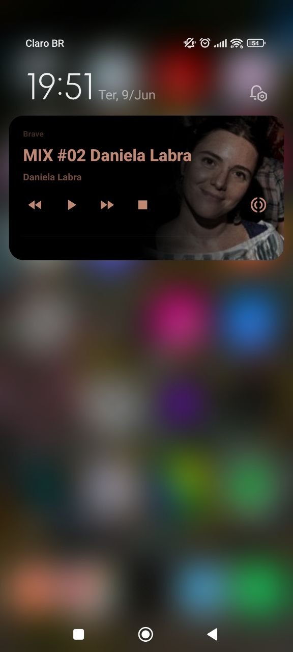 Widget em tela bloqueada de dispositivos móveis | Arte Sonora