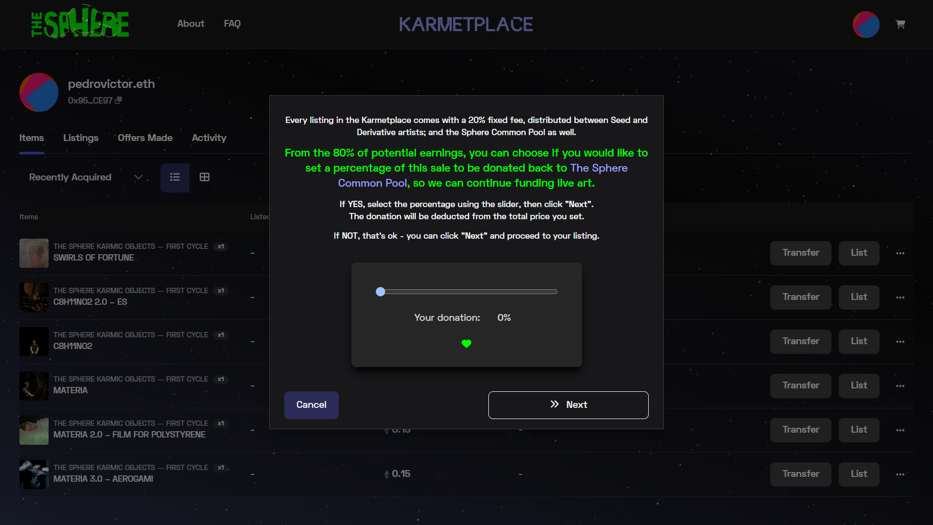 The Sphere Karmetplace - Distribuição de valor
