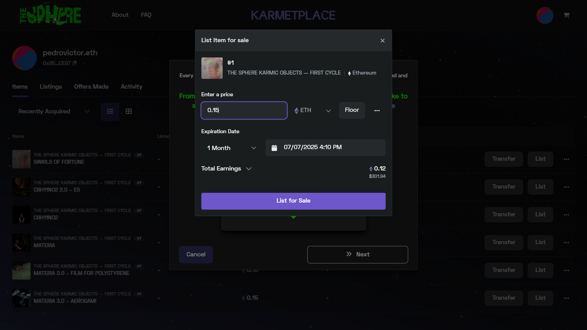 The Sphere Karmetplace - Distribuição de valor